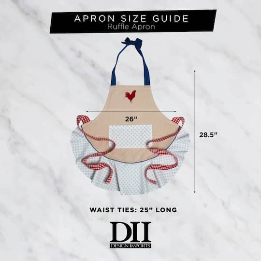 DII® White Christmas Tree Ruffle Apron